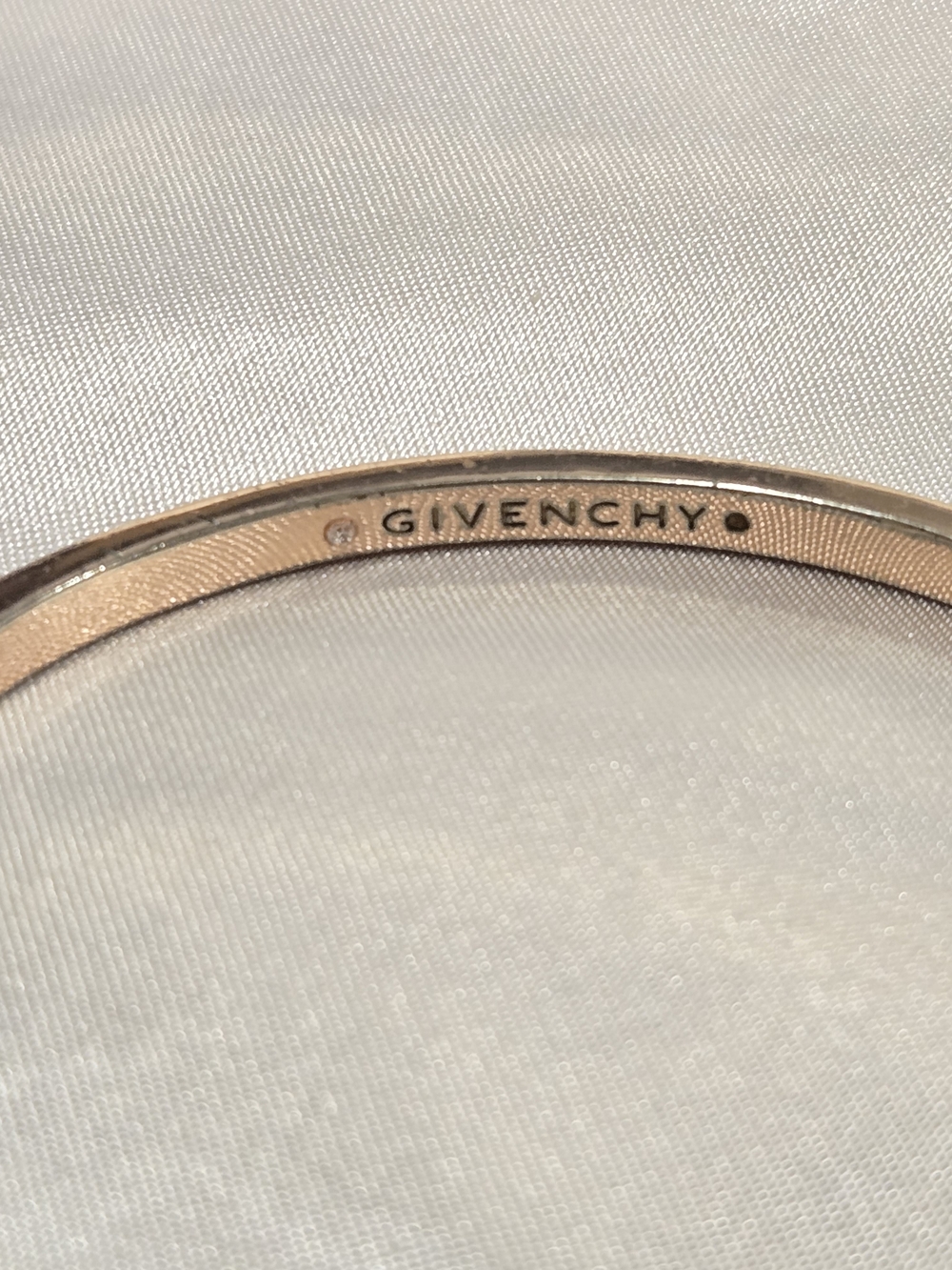 Givenchy Rose Gold Crystal Pavé Hinged Bangle Bracelet - Picture 2 of 8